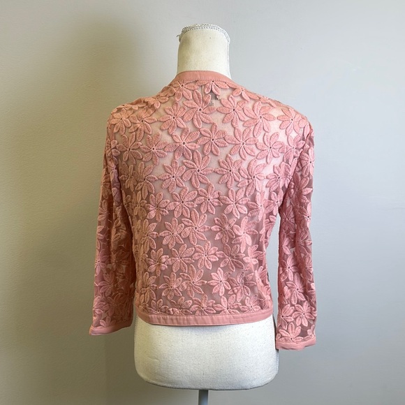 Anne Klein Pink Blazer with Lace Detail - Picture 4 of 5